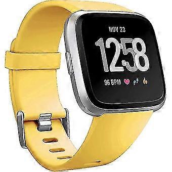 De Smart Watch Strap is compatibel met Fitbit Versa Smartwatch, Versa 2 en Versa Lite Se horloges voor vrouwen en menmango yellow-s
