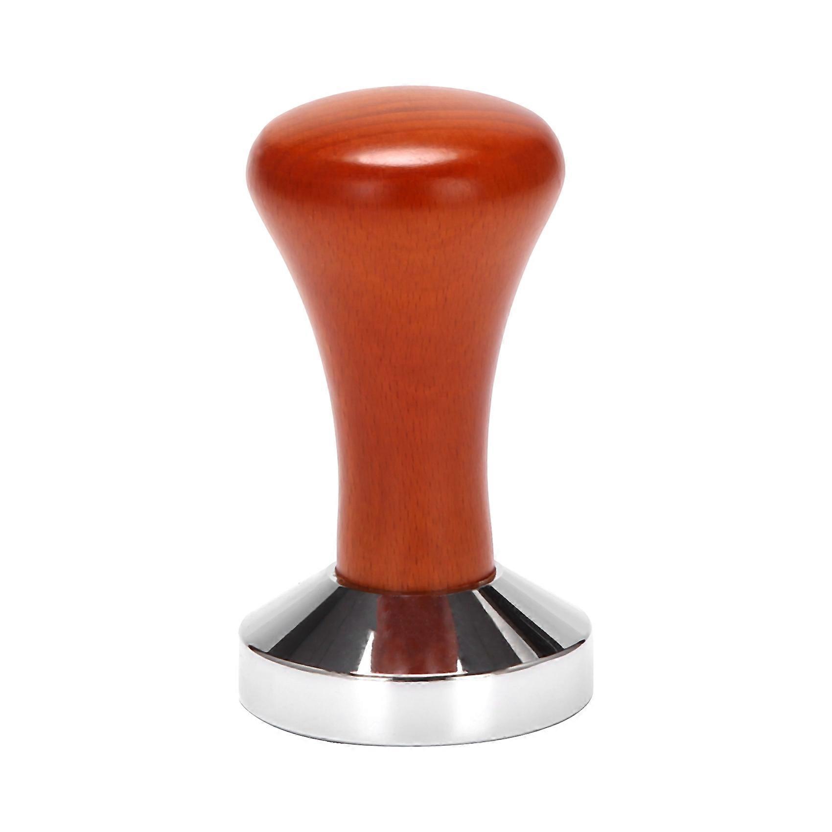 Tamper Wooden Handle Espresso Machine 51mm Coffee Color