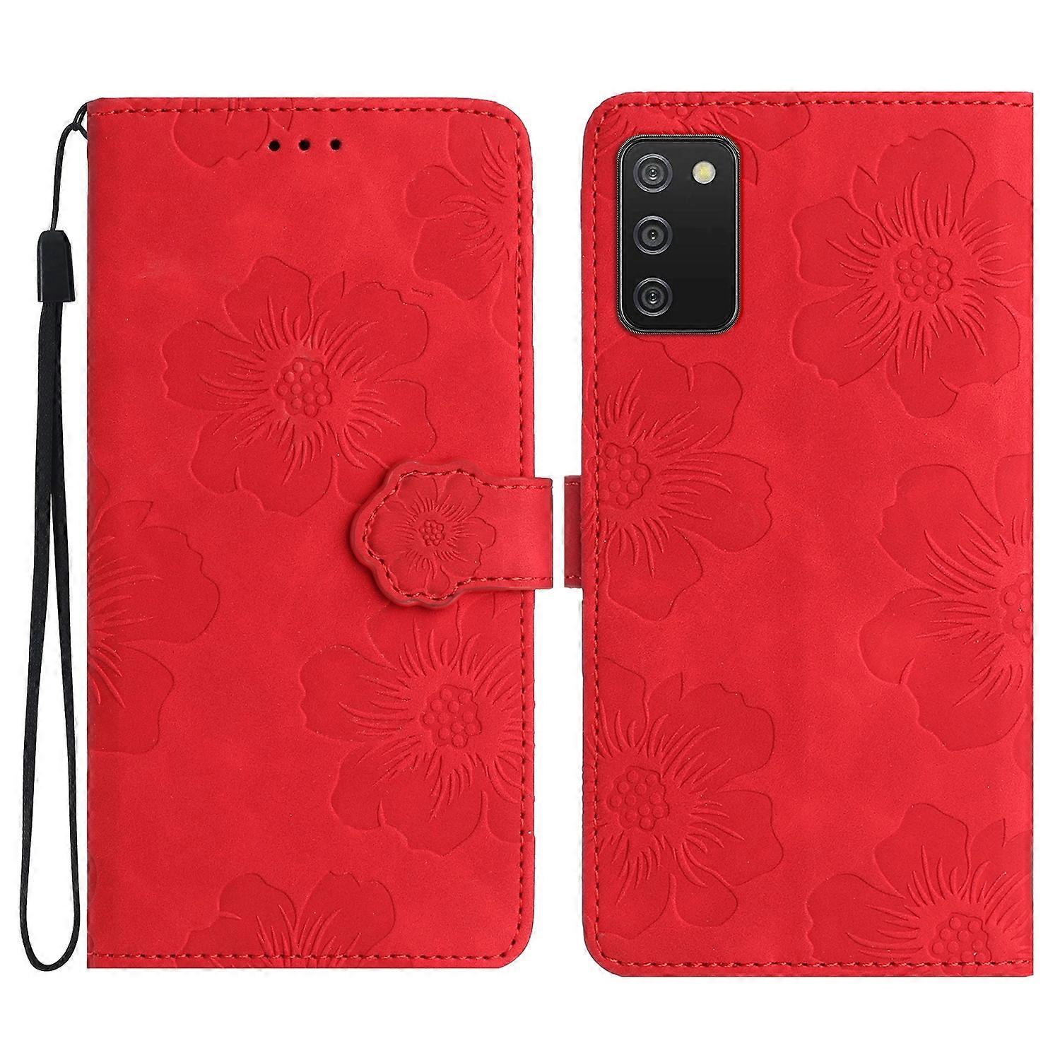 Flower Embossing Pattern Leather Phone Case