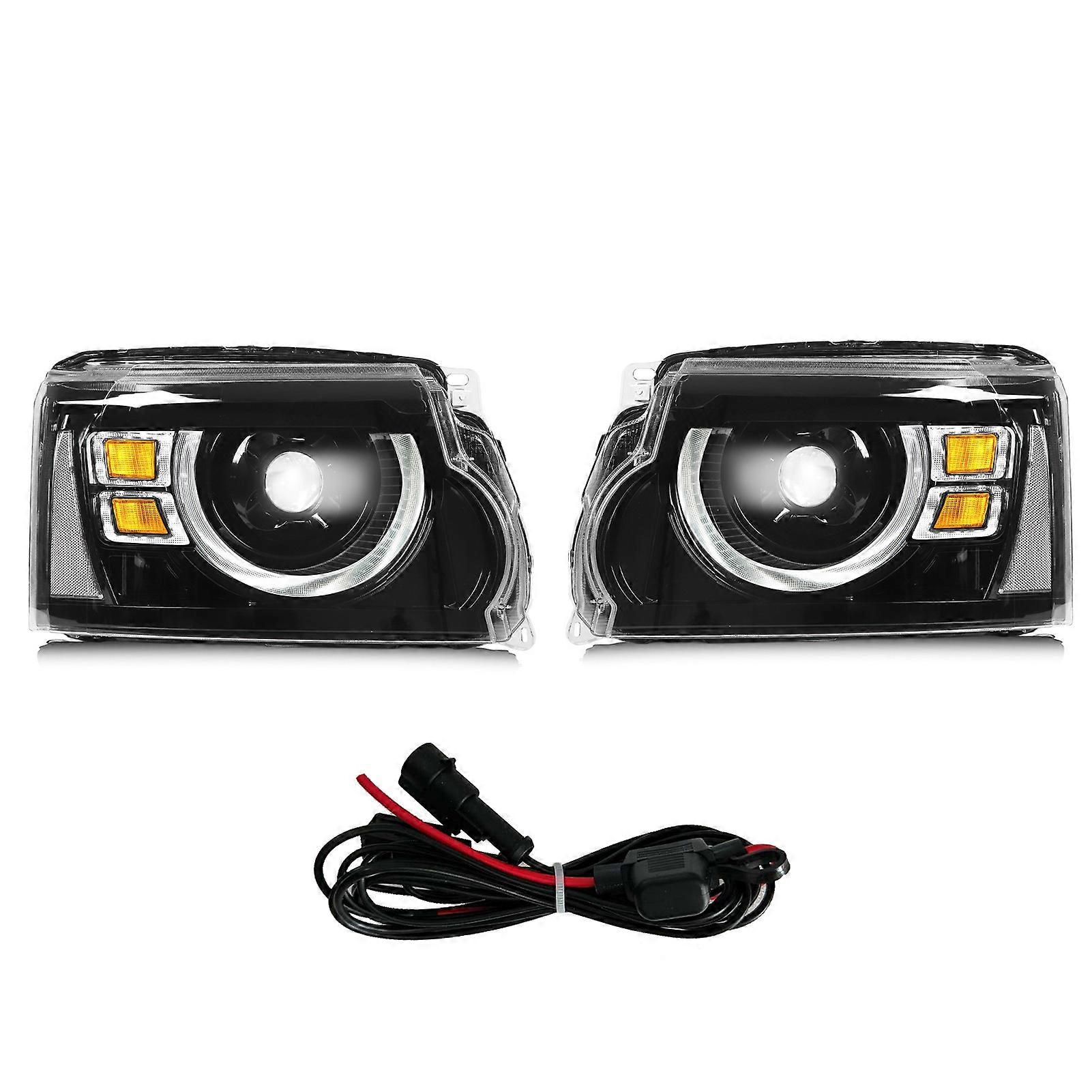 Full LED Headlights Projector for Land Rover Discovery 4 LR4 L319 2009-2016 Right Hand Drive, Defender Style Replacement Assembly