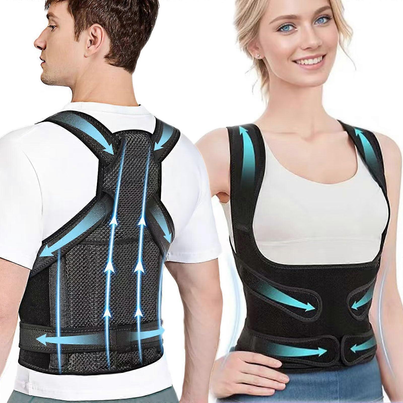 Posture Corrector For Women And Men, Adjustable Upper And Lower Back Support, Breathable Mesh, One Size Fits Most