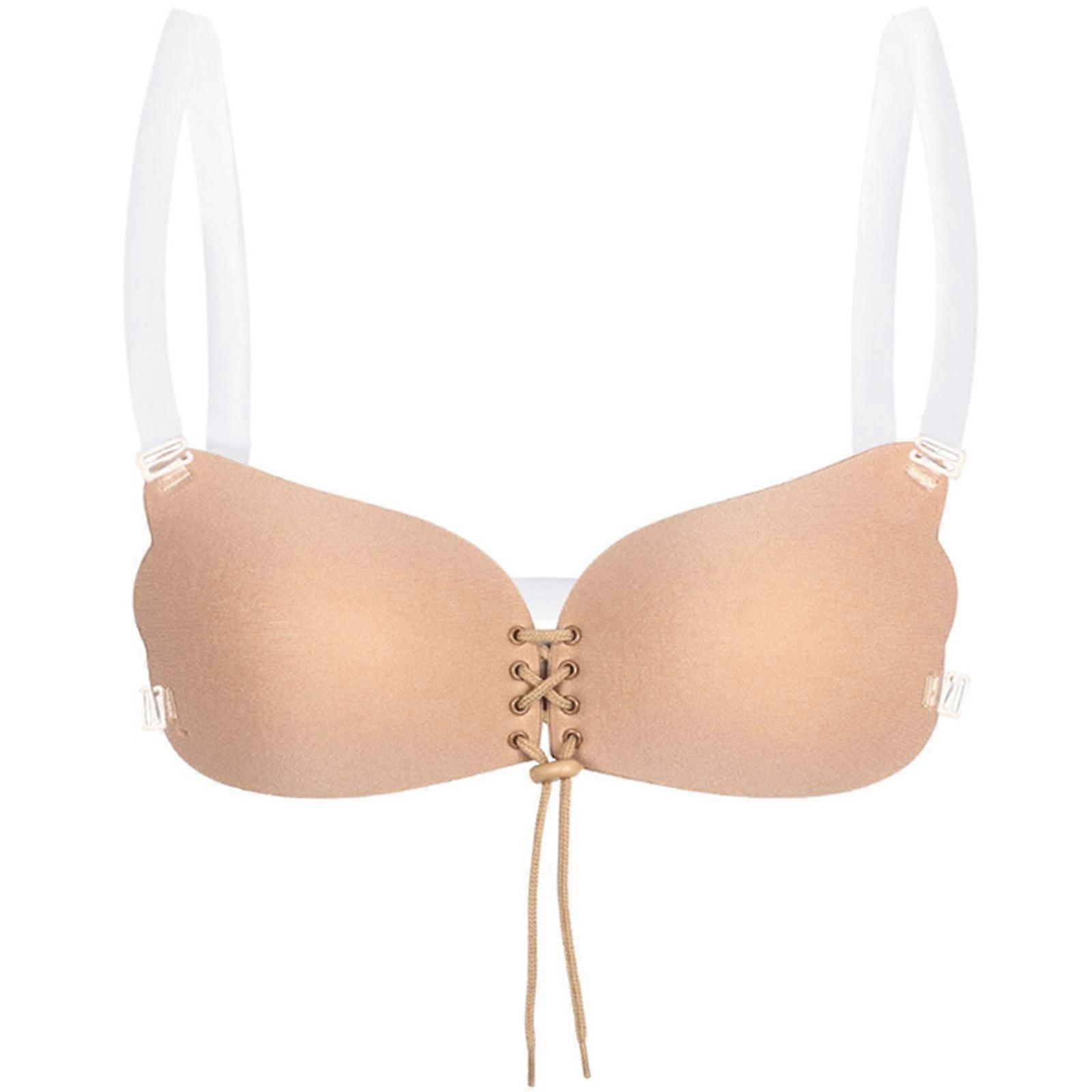 Sticky Backless Push up Bras Strapless Self Adhesive Bra Reusable Silicone Bra Invisible Lifting Adhesive Bra for Womens Wing drawstring FC TE