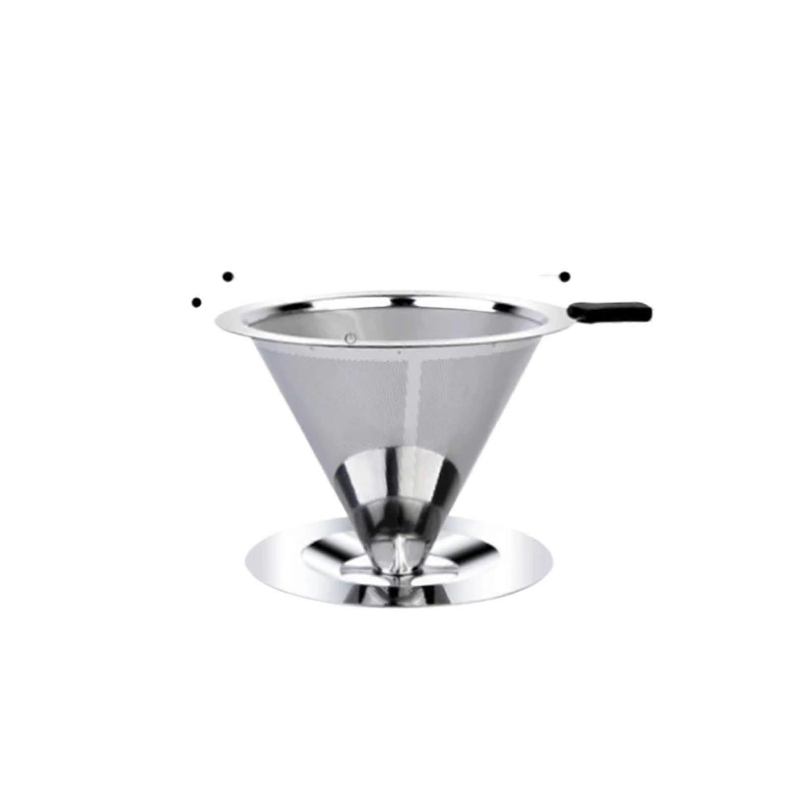 Reusable Coffee Filter Holder, Double Stainless Steel, Coffee And Tea Filter, With Base