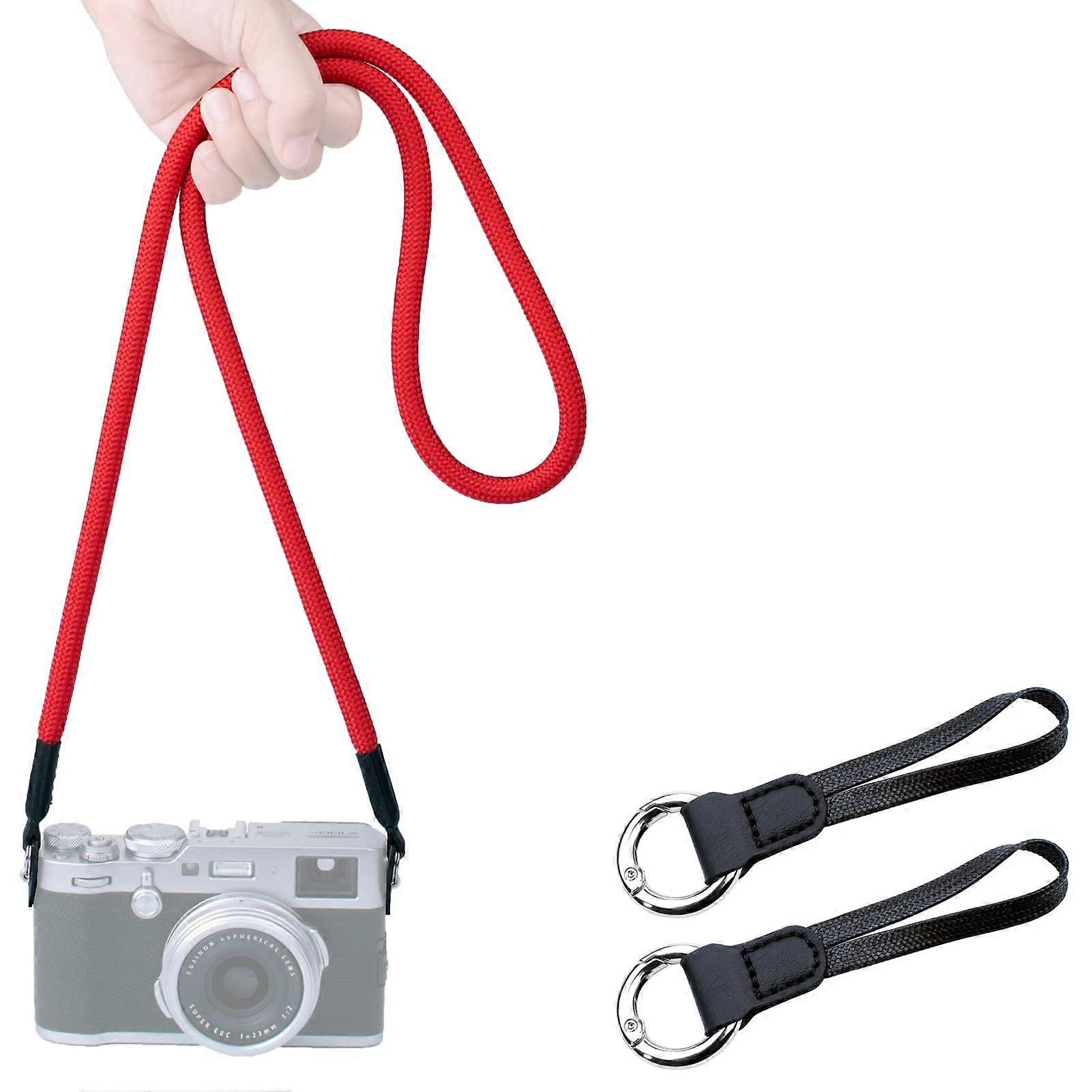 120cm Quick Release Camera Strap, Climbing Rope Camera Neck Strap for DSLR SLR Mirrorless Cameras Red