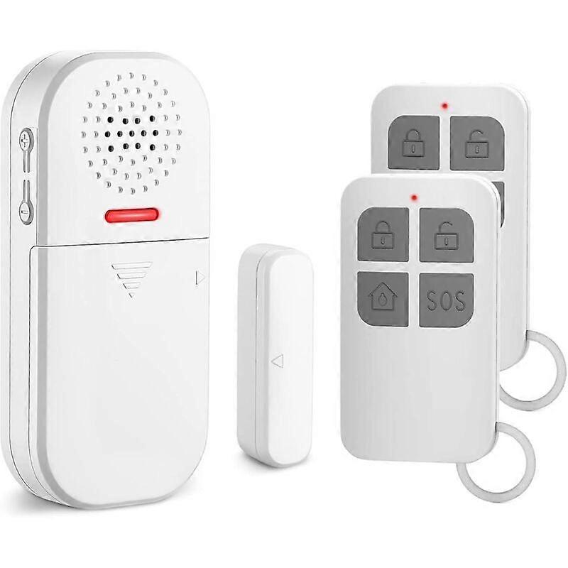 Συναγερμός Πόρτας και Παραθύρου, 2 Τηλεχειριστήρια, Σειρήνα 130dB, Ρυθμιζόμενη Ένταση, Συναγερμοί 5 Λειτουργιών, Μαγνητικός Αισθητήρας Ασφαλείας, Ασύρματος Οικιακός Συναγερμός για Σπίτι