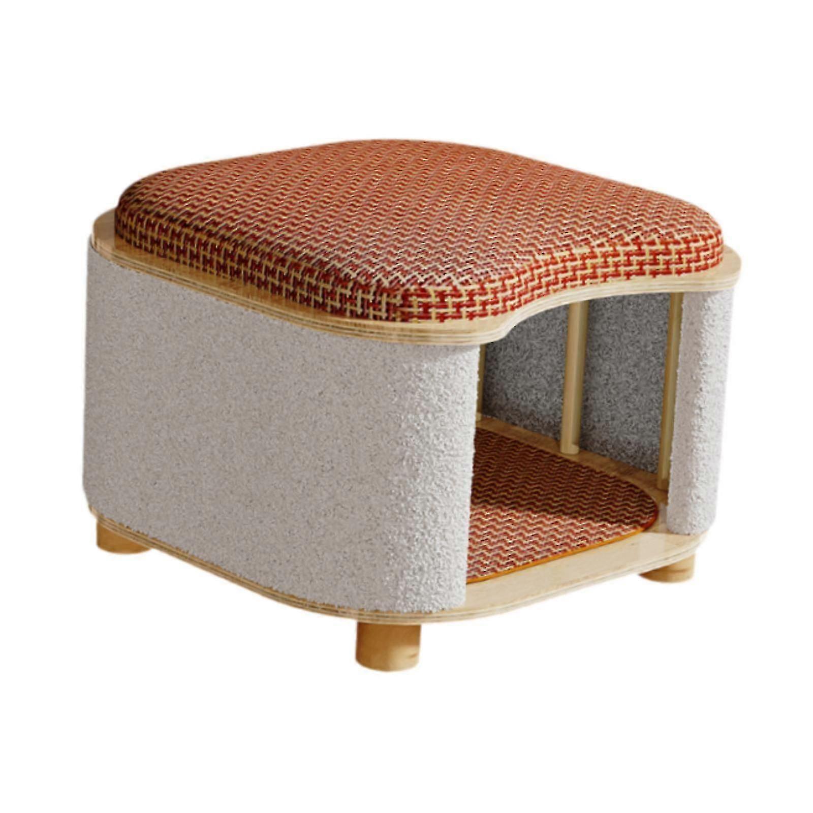 Summer Cat House Stool Hide Out Covered Cat Bed Cave for Cats Kitty Sleeping style A