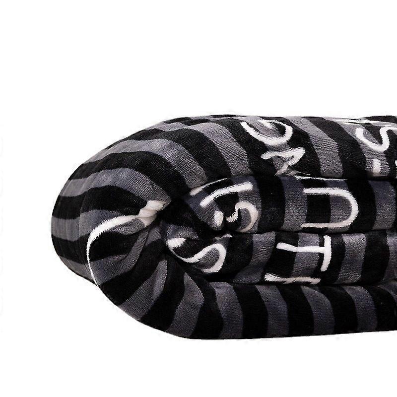 Flannel double layer blanket geometric striped throw blanket