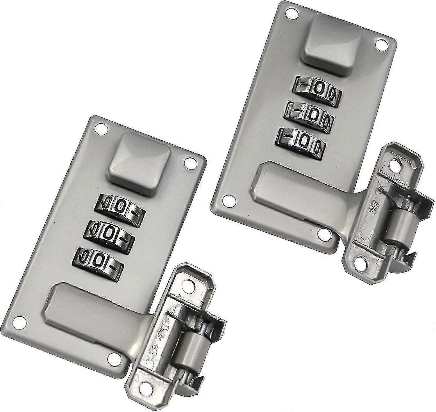 2 Vanity Case Buckle, Luggage Combination Lock, Toolbox Buckle With Combination Lock, 3 Position Combination Lock Pearl Nickel