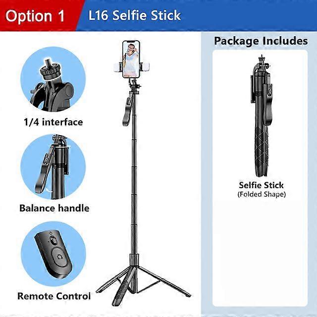 Professional L16 1530mm Wireless Selfie Stick Tripod Stand Foldable Monopod With Bluetooth Shutter For Gopro Cameras Smartphones
