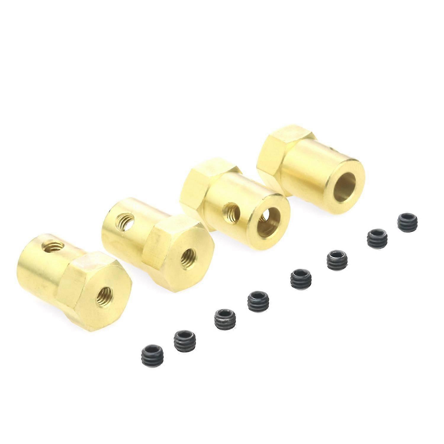 4PCS 5mm to 12mm Brass Combiner Wheel Hub Hex Adapter for B14 B16 C14 C24 MN D90 D91 MN99S RC Car U
