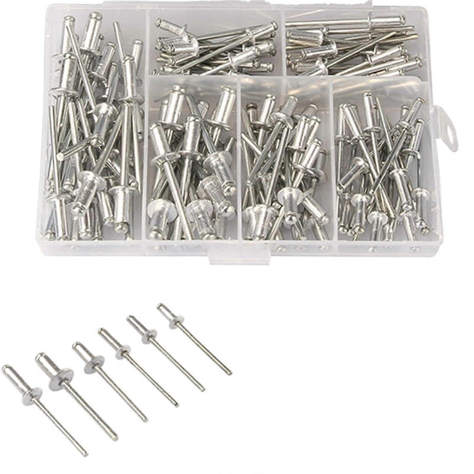 Rivets 120Pcs Blind Rivets Assortment Kit With Mixed Sizes Hand Tools Rivet Nut Tool