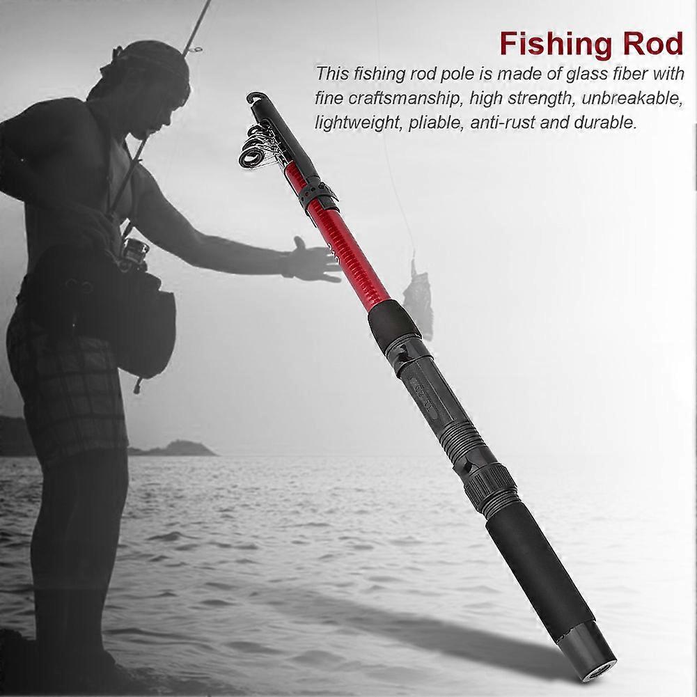 Outdoor Portable Lightweight Casting Telescopic Telescopic Fihsing Rod Reel Tackle Accessory (2.1m)