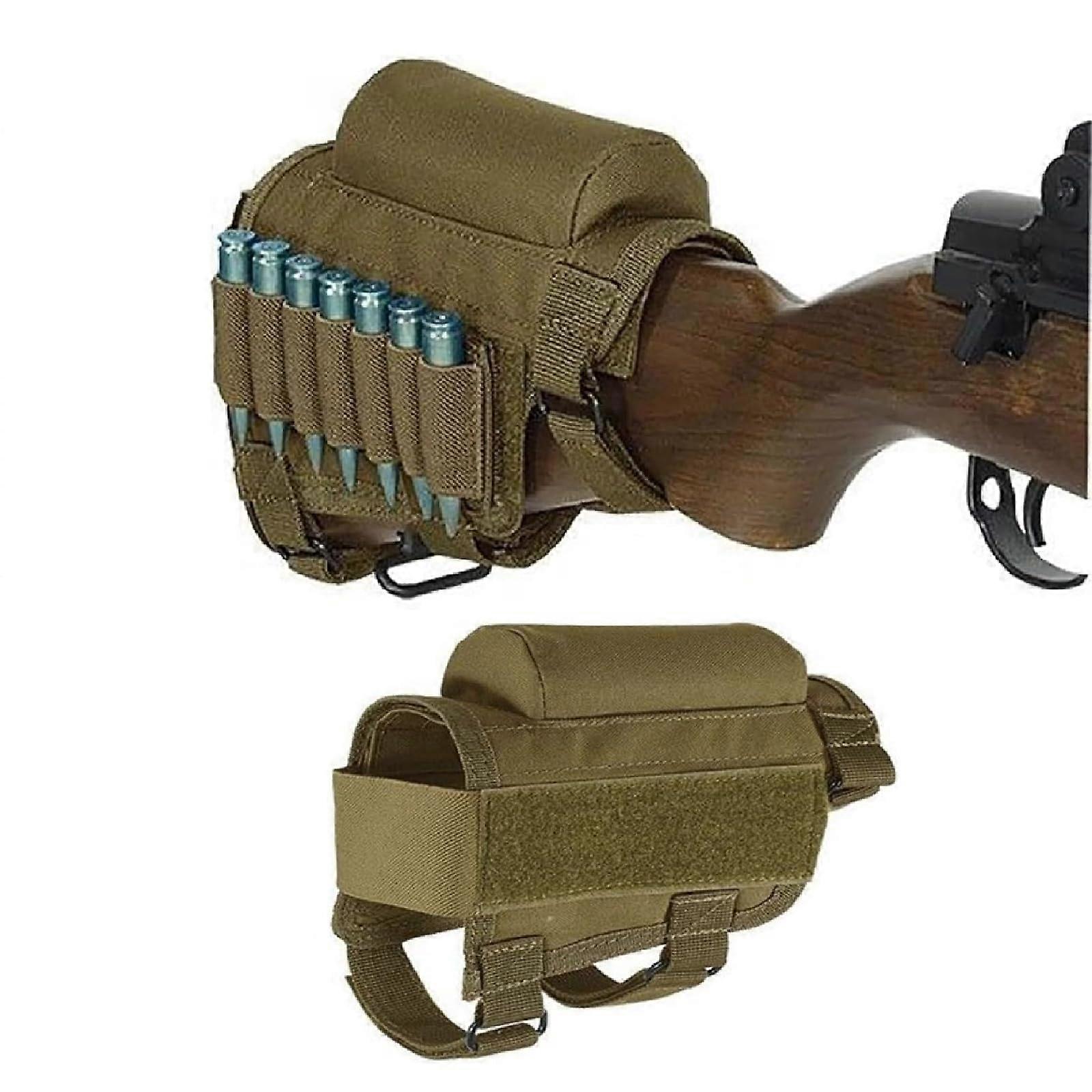 Rifle Buttstock Tactical Cheek Rest 7-Shell Ammo Carrier For Hunting And Shooting Rifle And Shotgun Compatible