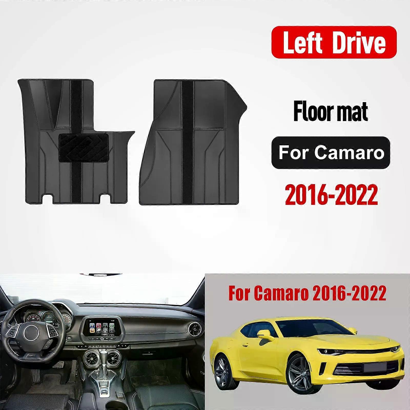 custom car floor mat PU Leather For Camaro 2016-2022 Non-Slip Durable Carpet Easy Clean and Wear-Resistant Floor Mat