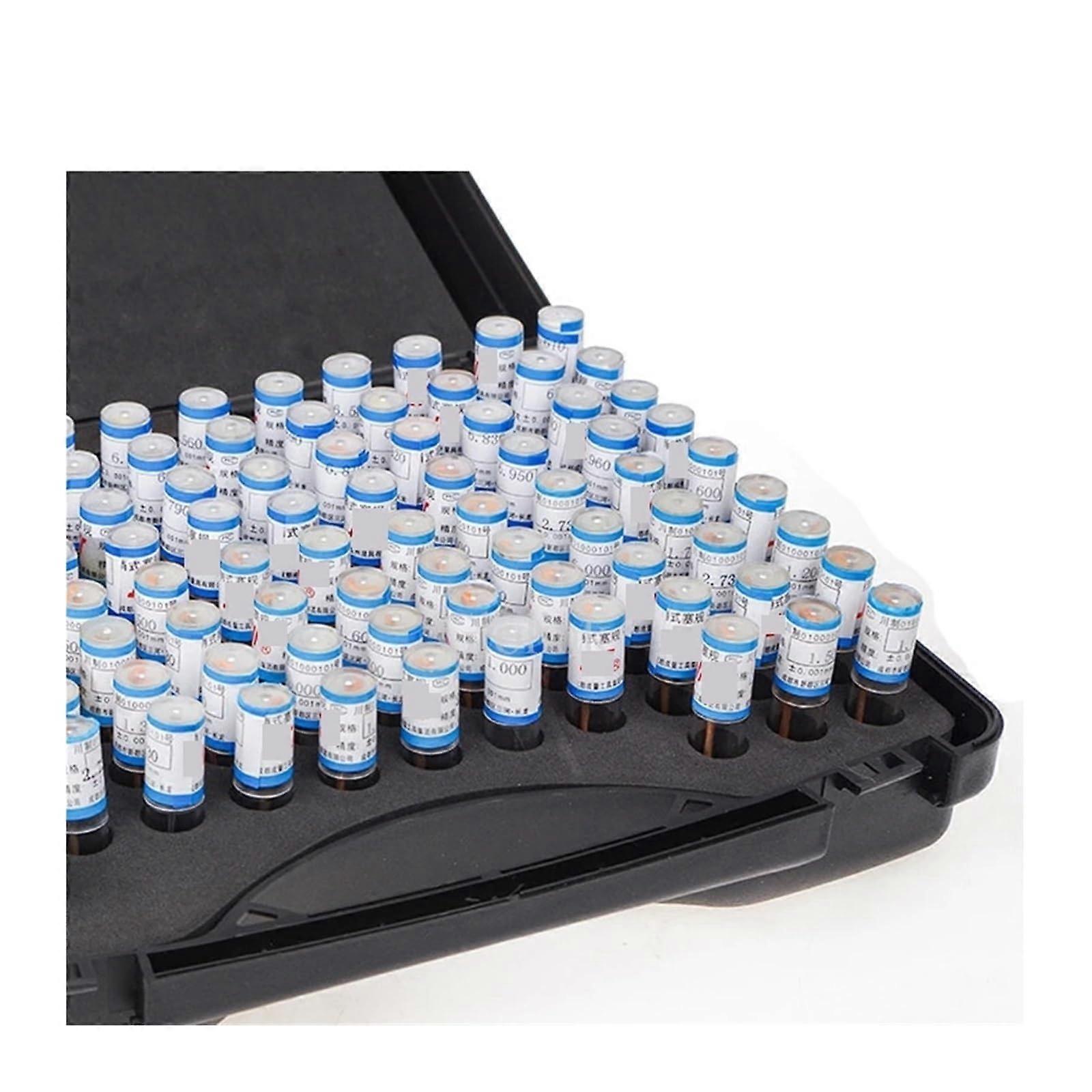 Pin Gage Set 71pcs Precision Steel 0.3-1.00mm Hole Gauge Tool with 0.01mm Step Size Includes Storage Box