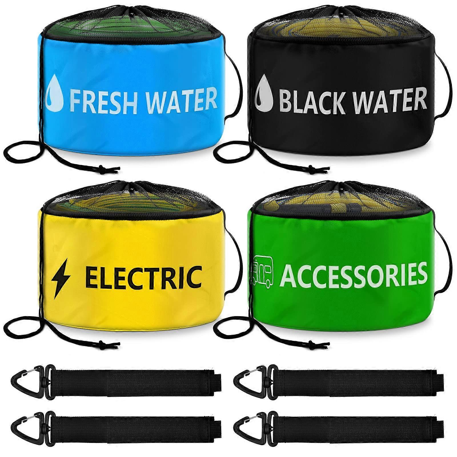 RV Hose Storage Bag of 4 Pack, Organizer Accessories for Camper, RV Equipment
