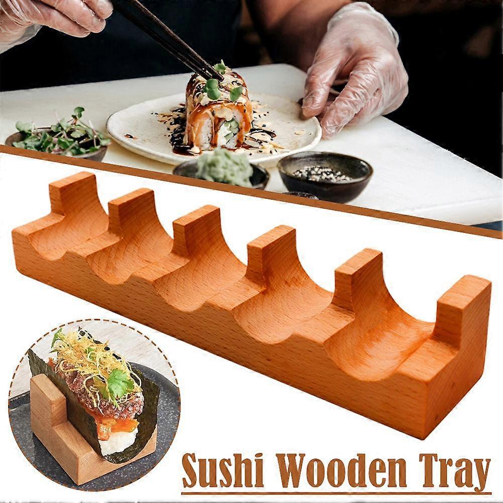 Vassoio in legno resistente, compatto ed efficace, porta sushi affidabile, stoviglie creative, materiale per sushi giapponese, vassoio elegante