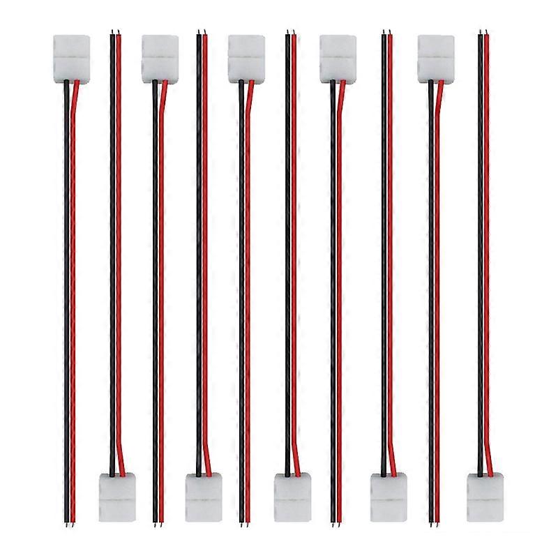 50Pcs LED Tape Connector 2Pin LED Strip Accessories Connectors 10Mm