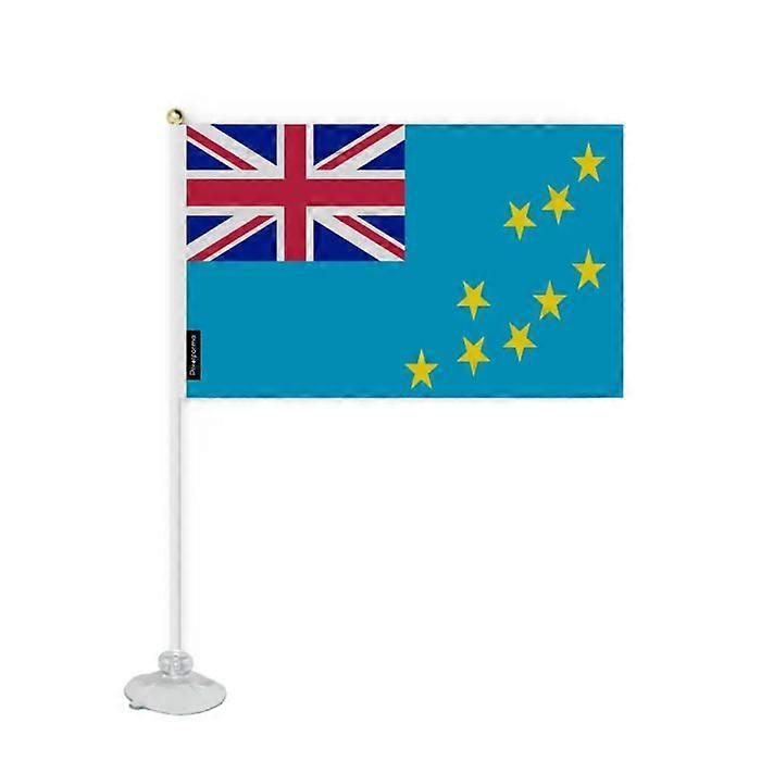 Flag - Tuvalu - Mini Suction Flag - 20 x 30 cm - Polyester - Double-Sided Print