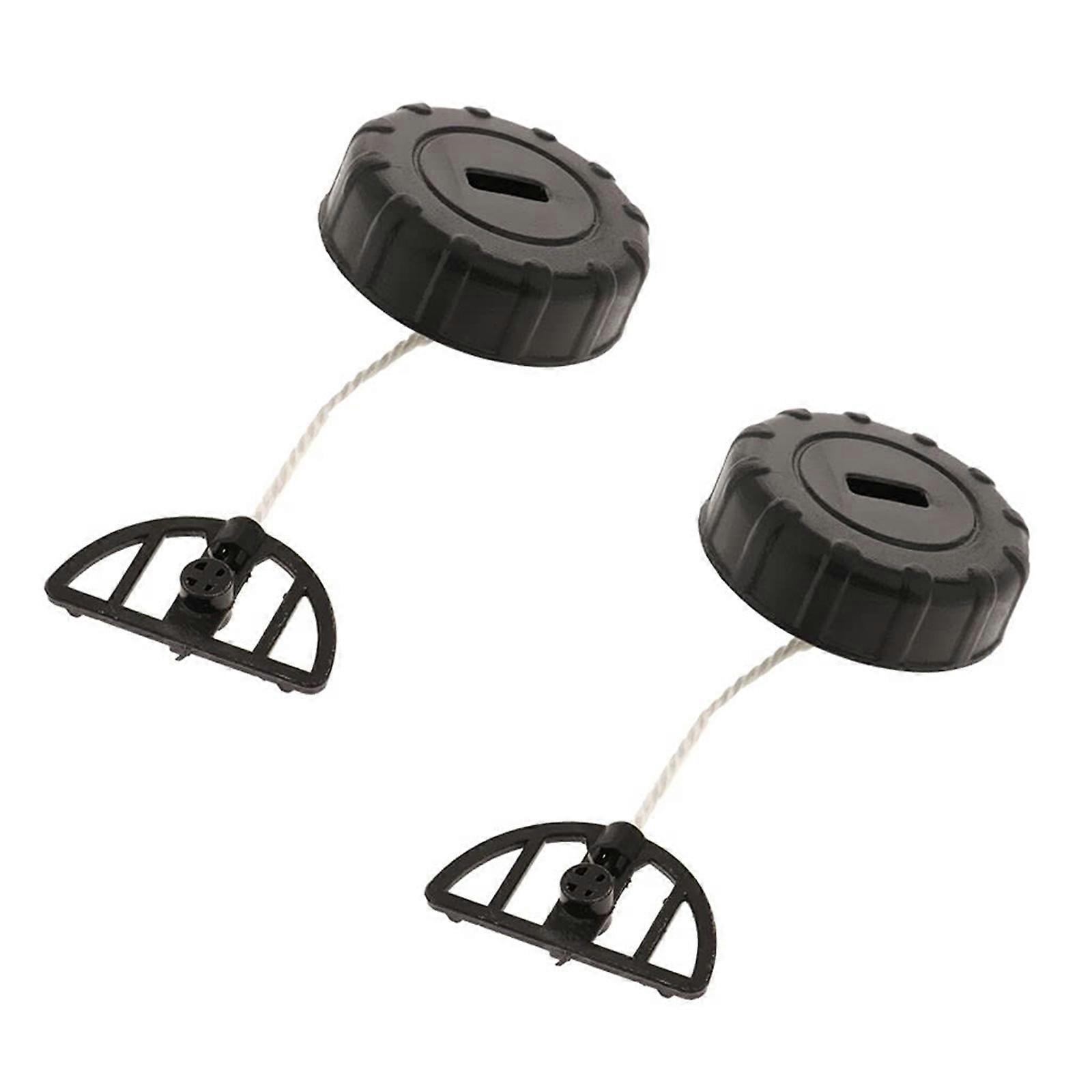 Pack Of 2 Replacement Petrol Fuels Oil Caps Suitable For MS180 MS170 MS018 MS017 Chainsaws Easy To Install Black Plastic