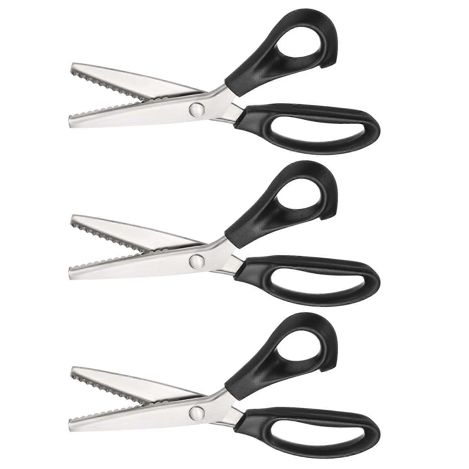 3pcs Sewing Scissors Stainless Steel Cutting Shears for Embroidery DIY Black
