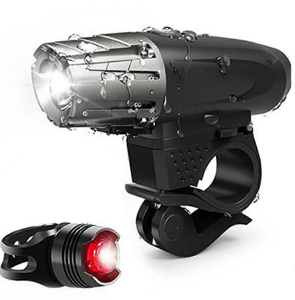 Led Bicycle Battery Light Set Black