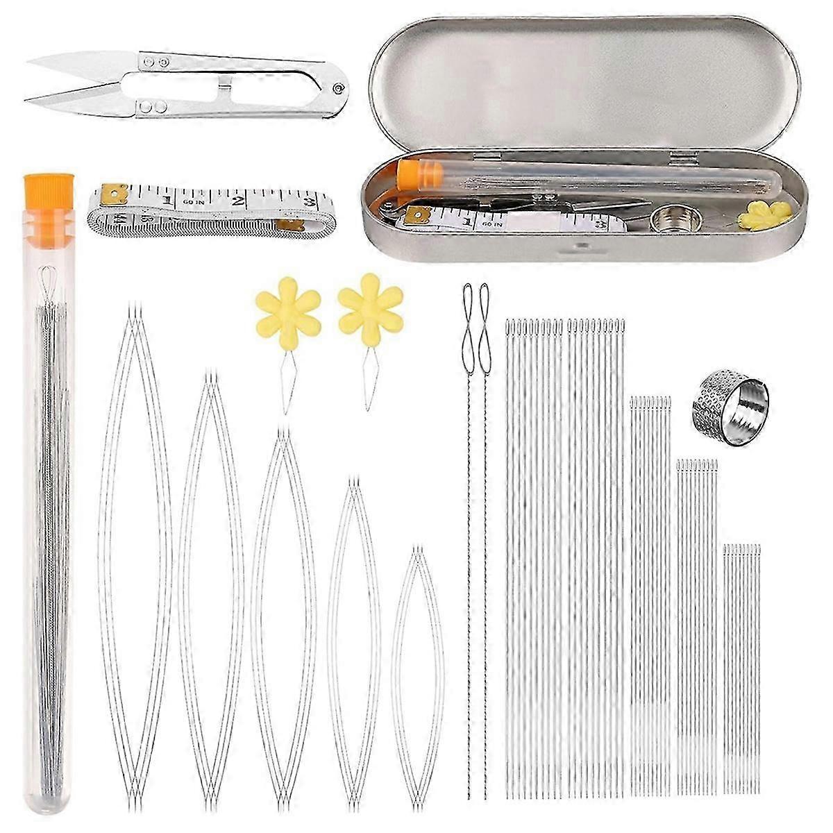 74 Pcs Beading Needles Set for Jewelry Making Various Sizes