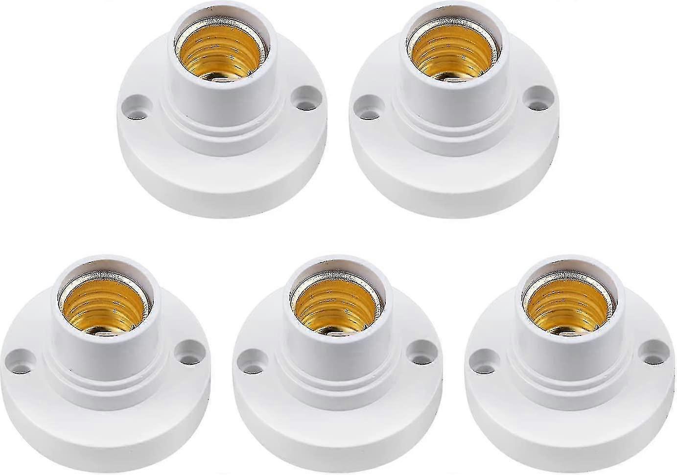 5pcs E14 Plastic Ceiling Light Socket, Edison Screw Bulb Base