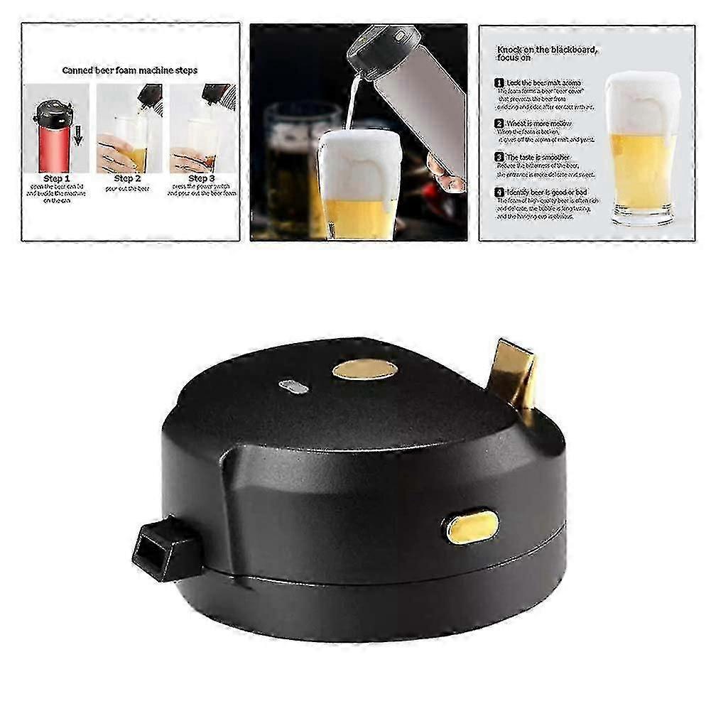 Portable Handheld Beer Foam Maker Machine for Canned Beers, Electric Foamer with Rechargeable Battery