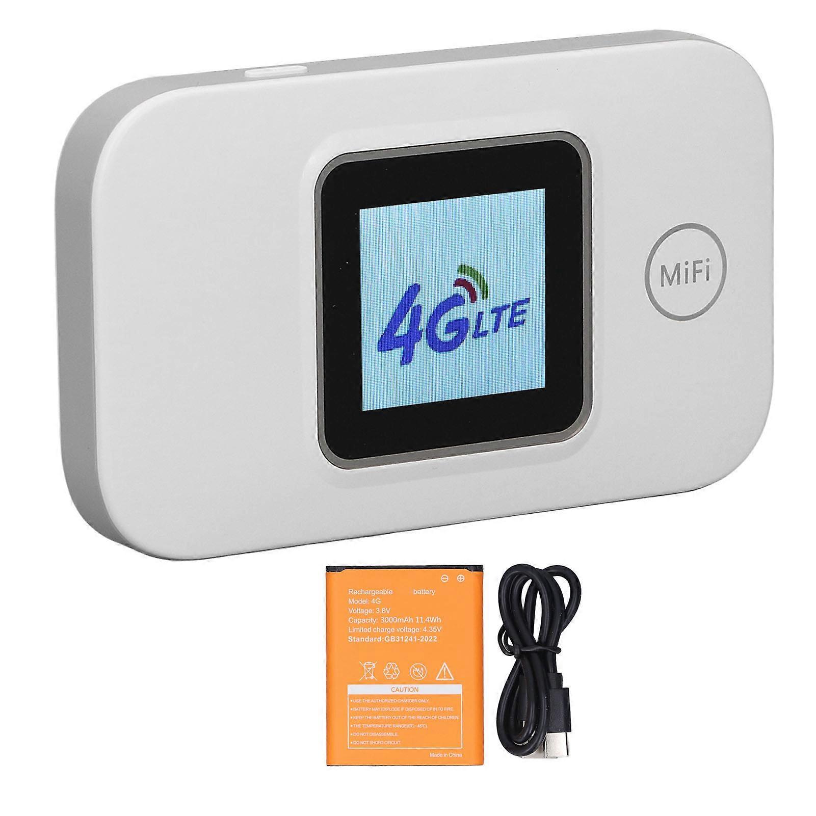4G LTE Mobile WiFi Hotpot 150Mbps with Sim Card Slot 3000MAh Battery Pocket Hotspot for Phones Laptops Tablets