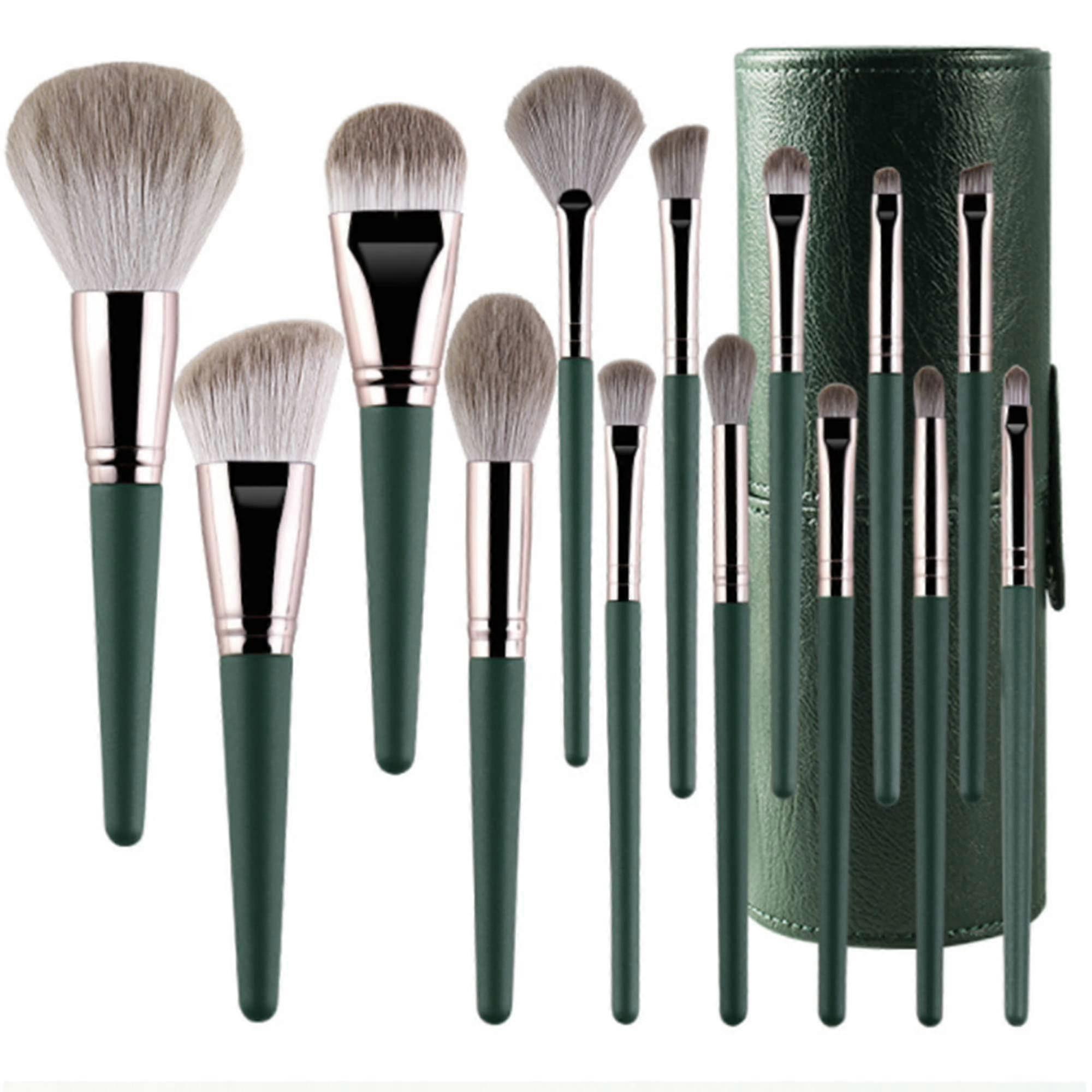 Professional Makeup Brushes Set (14pcs) With Stylish Brush Case 2025