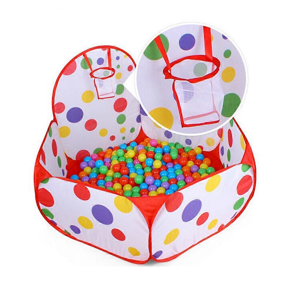 Kids Ball Play Poll Tent Toddler Ball Pit with Basketball for Toddlers 1m