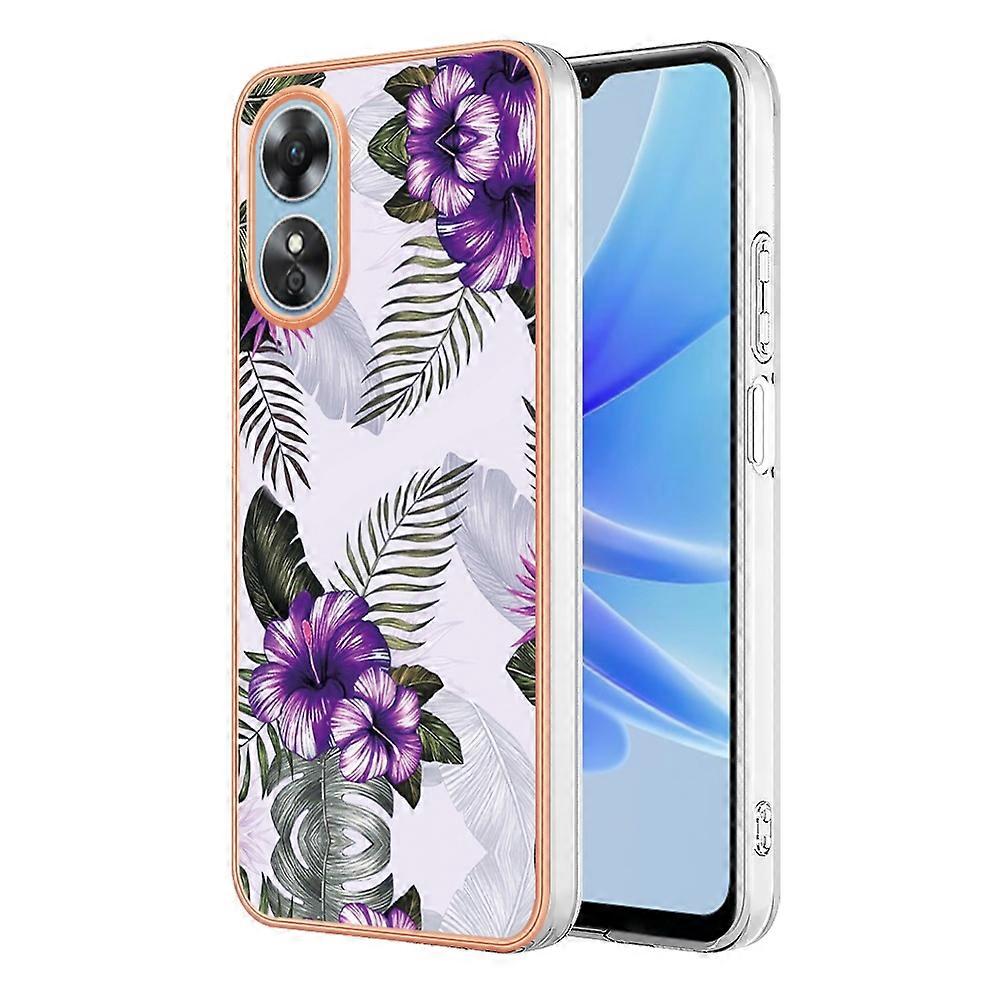 For OPPO A17 Electroplating IMD TPU Phone Case
