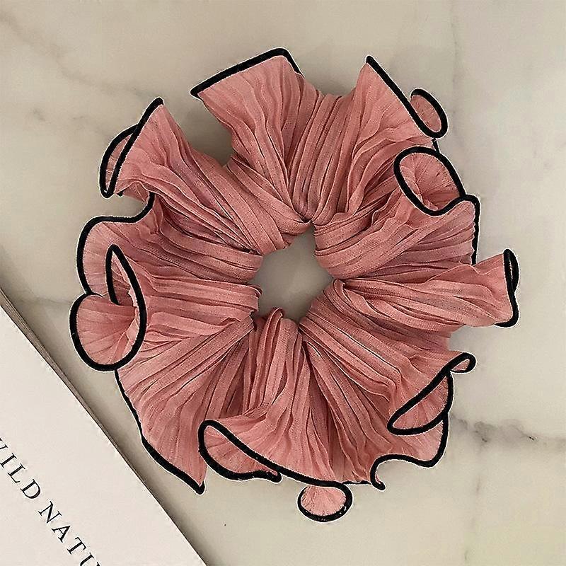 Κορεατικά ρετρό ρυτίδων σιφόνι Scrunchies για τις γυναίκες κορίτσια γλυκό ταμπεραμέντο μόδα υπερβολική ζώνη μαλλιών αξεσουάρ μαλλιών