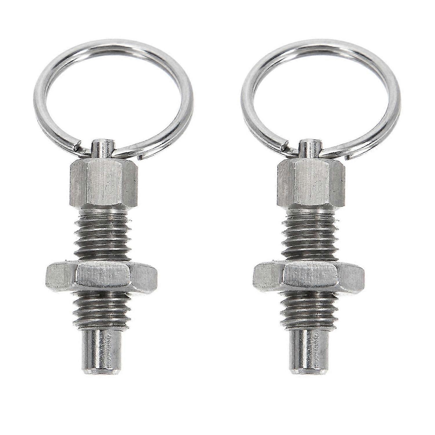 2 Pcs Mechanic Accessories Stubby Spring Plunger Metal Spring Plunger Safety Pin Knob Plunger Indexing Plunger Pin