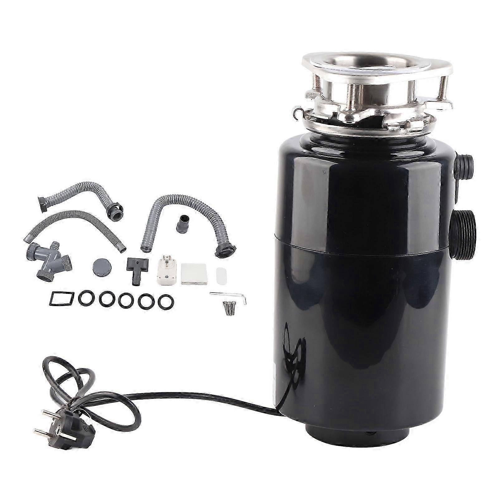 Kitchen Waste Disposer 1hp Power High Speed Large Torsion Low Noise Black Remote Control Food Garbage Disposal Crusher Eu Plug 110240v