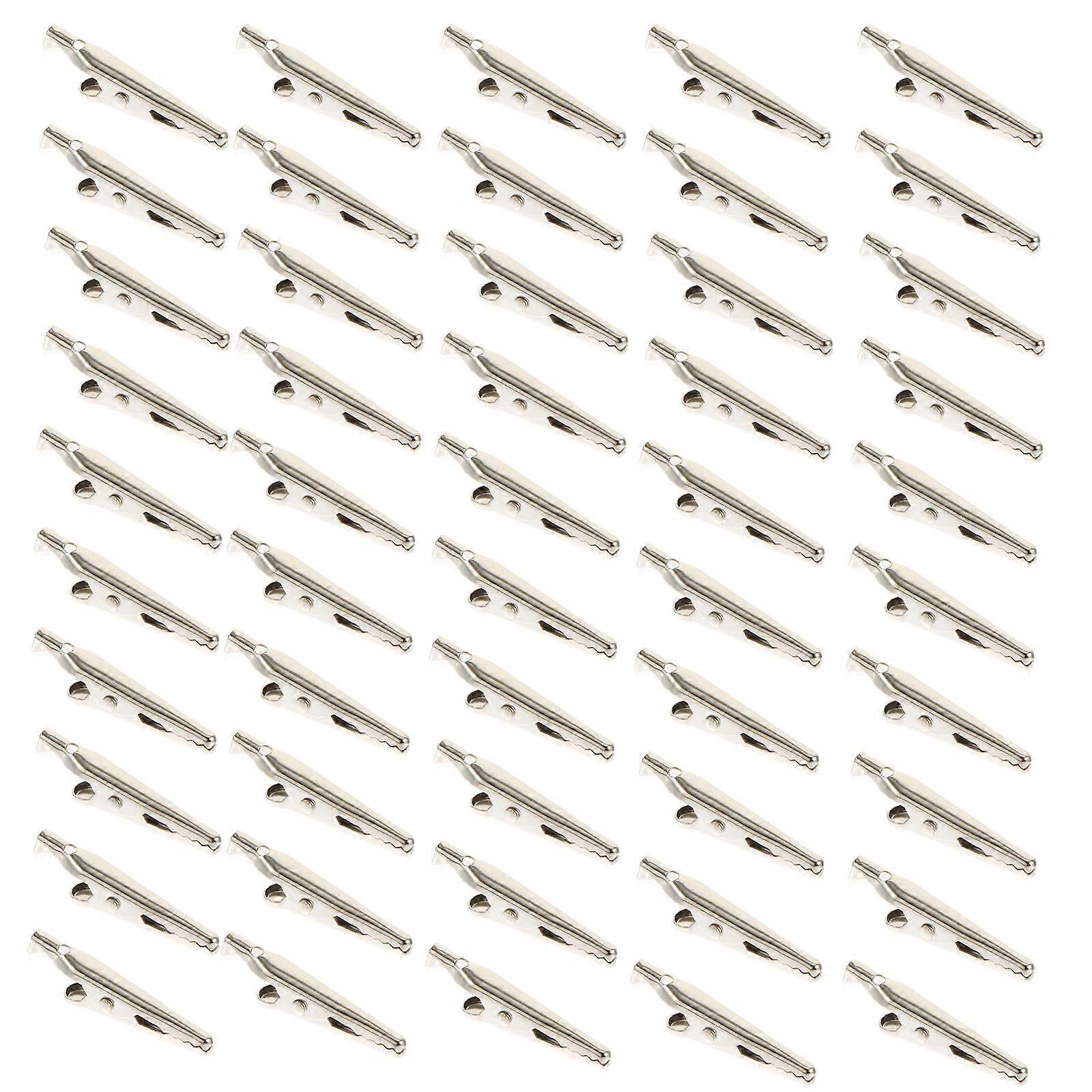 50 Pcs Clips Spring Crocodile Clamps for Electrical Use