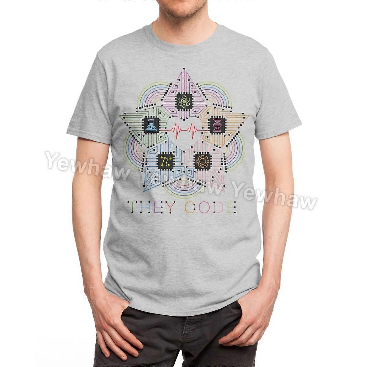 ILS CODENT T-Shirt science technologie codage motifs de circuit icône ADN icône atome