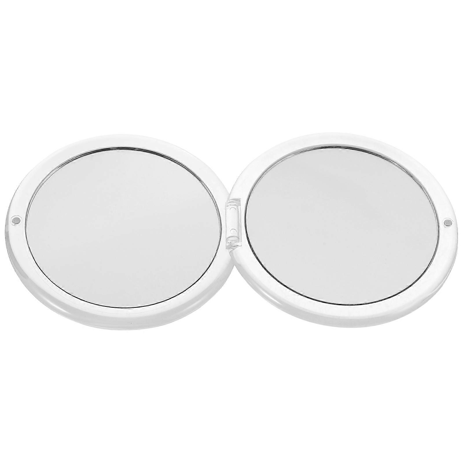 Mini Compact Mirror 10X High Magnification For Concerts And Parties Resin Material Portable Round Design 3.54x3.54x0.59in 1Pcs