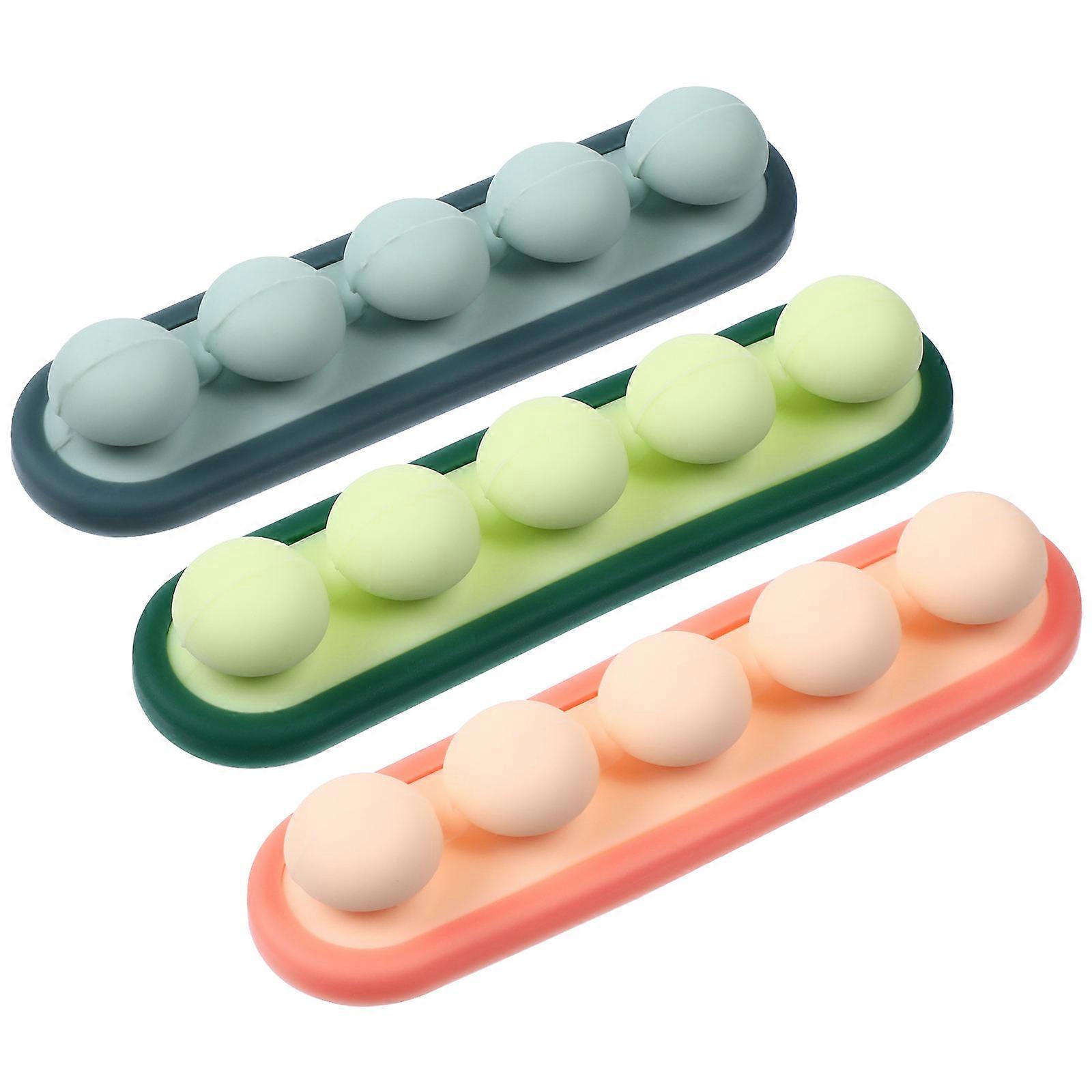 Desk Cord Organizer Self-Adhesive Design Pea Shape Cable Clips for Vehicle Use Pink 3Pcs