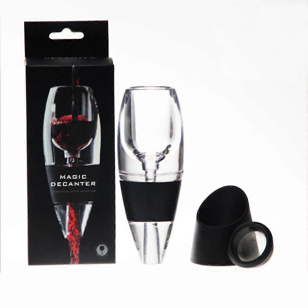 Black Wine Aerator Includes Base Enhanced Flavors with Smoother Finish