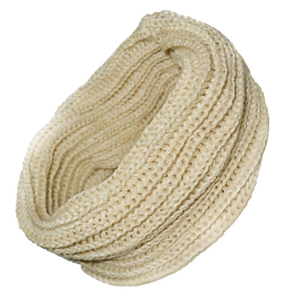 Scarf Cute Loop Scarf Shawl Winter Warm Accessory Beige 1Set