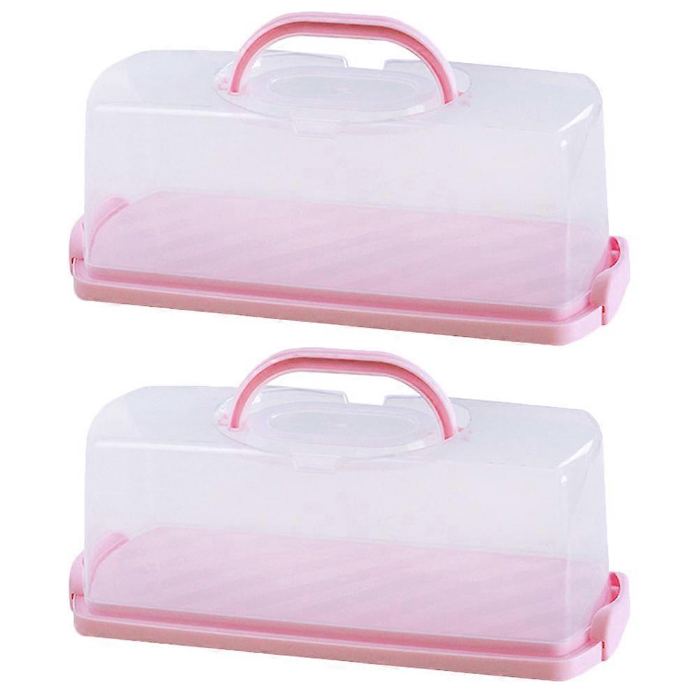 Portable Bread Box with Lid   2 Pack Toast Holder for Cakes, Snacks, Outdoor Use & Picnics   Compact & Stylish Storage Solution