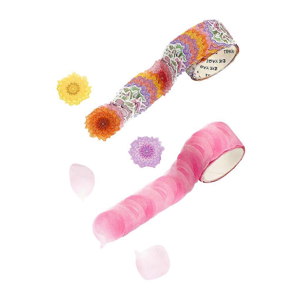 Decorative Self Adhesive Tape Flower Petal Shape Washi Tape for Journaling present Wrapping 400Pack
