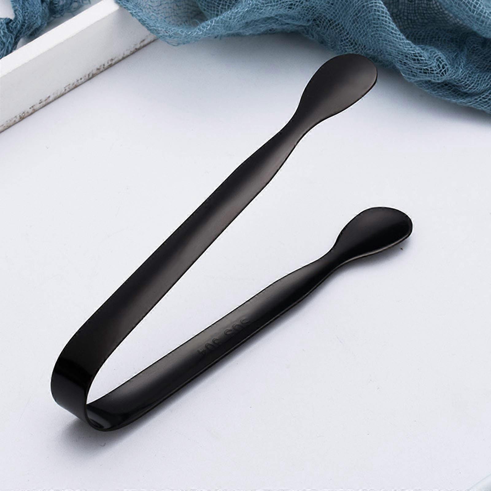 tang sukkerknalder rustfrit stål tjener bartender is spiser køkken, spisestue bar isterningbakke metal (sort, One Size) one size sort
