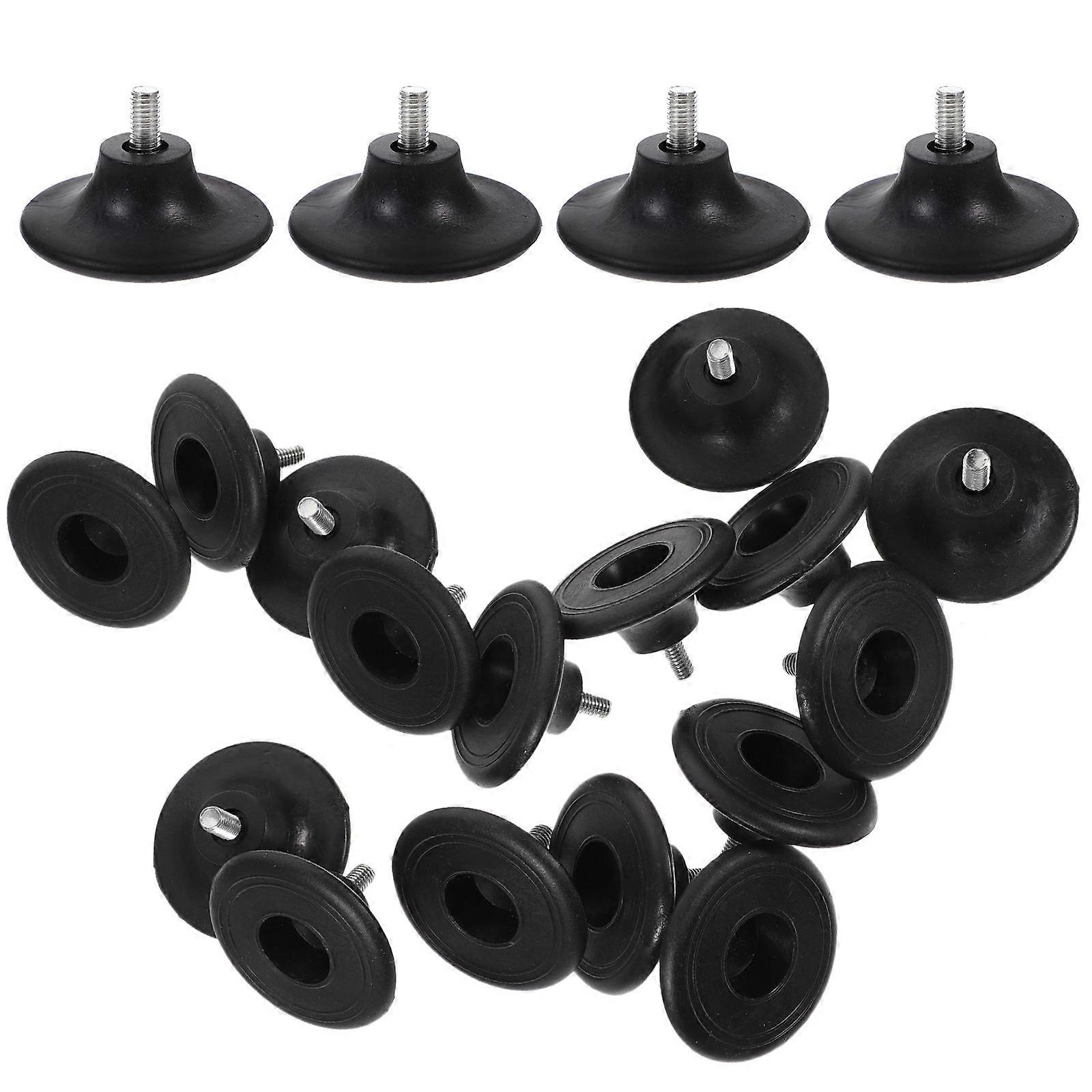 Work Bench Leveling Legs Stabilization Wear Protection 45mm Base Diameter Black 20Pcs