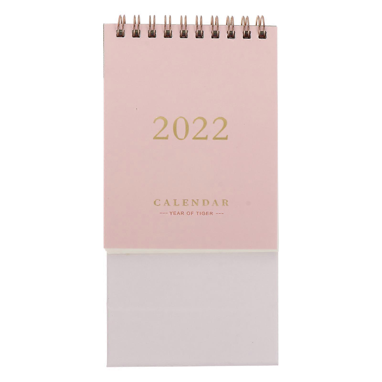 Cute Calendar Desk Calendar Office Use Pink 16.5X9.5CM Time Checking 1Pack