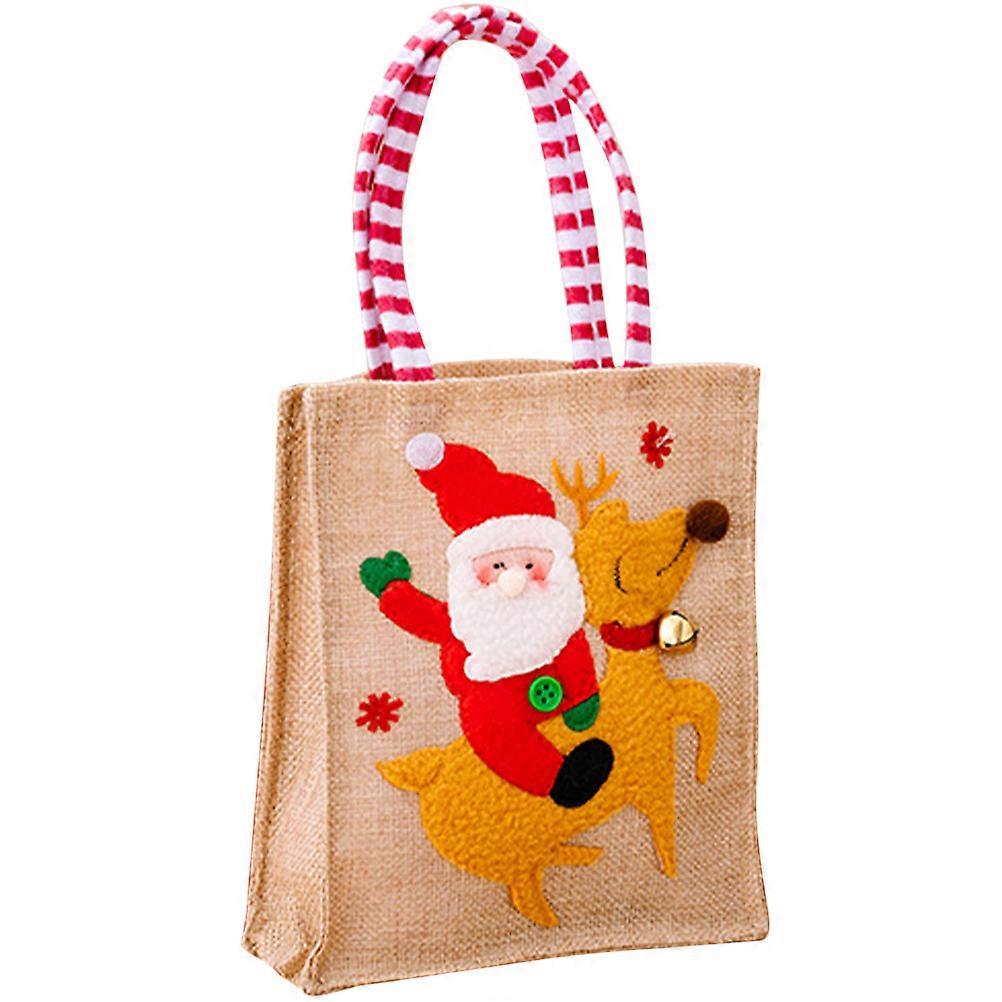Rectangular Pouch Multi-Colored 31X16X1CM Handle Design for Christmas Party Favors and Holiday Goodies 1Set