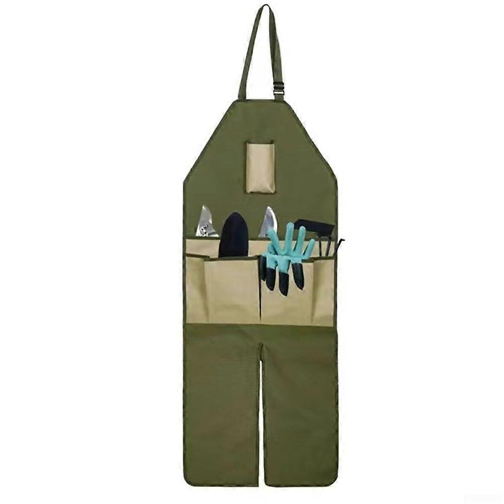 Professional Garden Leg Guard Skirt With Multiple Pockets For Tools And Accessories Brown Pockets