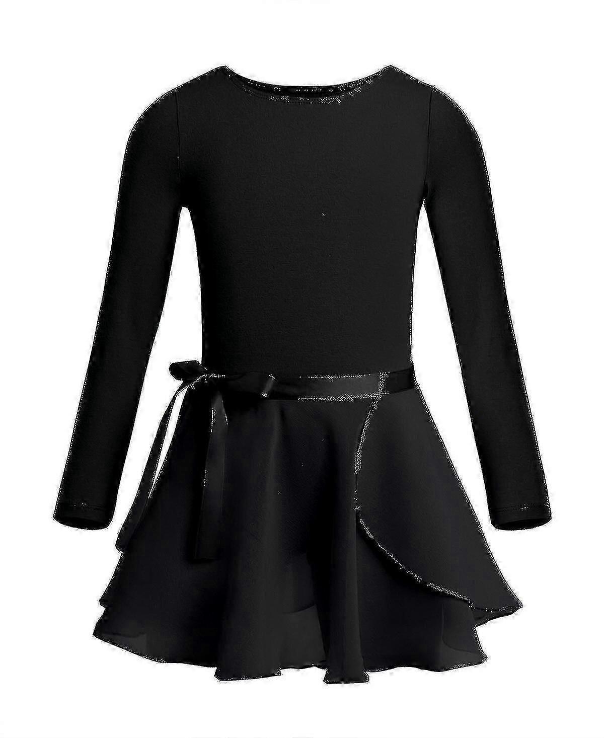 الفتيات الباليه اللباس الجمباز ليوتاردز الاطفال طويلة الأكمام الباليه ملابس الرقص مع الشيفون ربط التنانير الاطفال BOWKNOT ملابس راقصة الباليه -bba